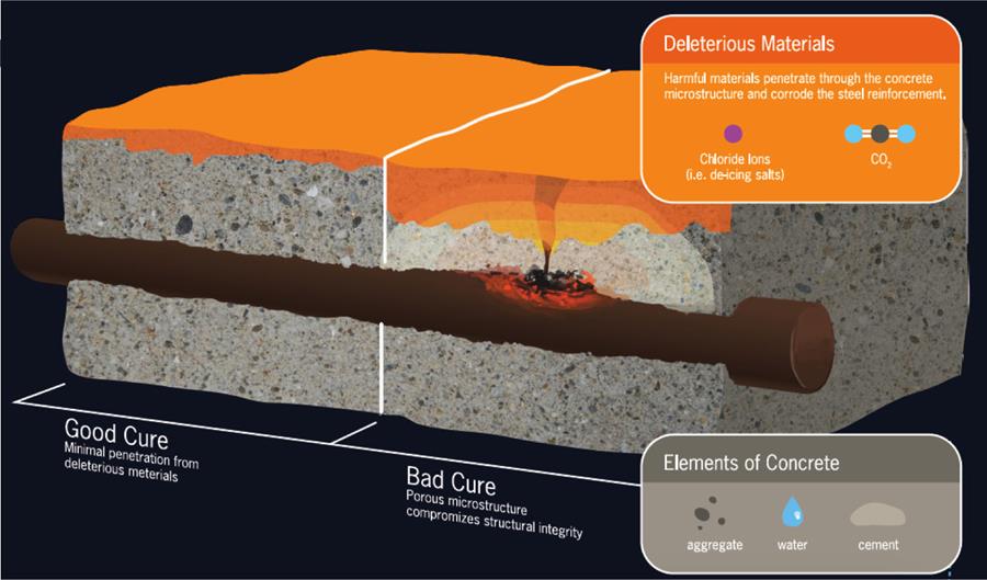 Beton gaat minstens 20 jaar langer mee met nieuwe biopolymeercoating