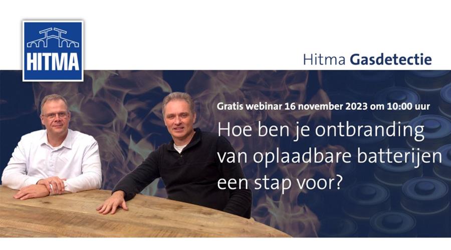 Hitma organiseert webinar: “Hoe ben je ontbranding van oplaadbare batterijen een stap voor?”